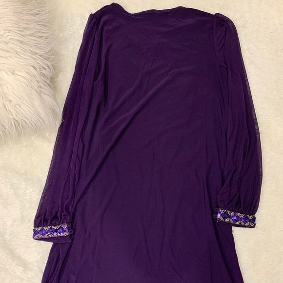 Purple chiffon dress - Picture 2 of 2